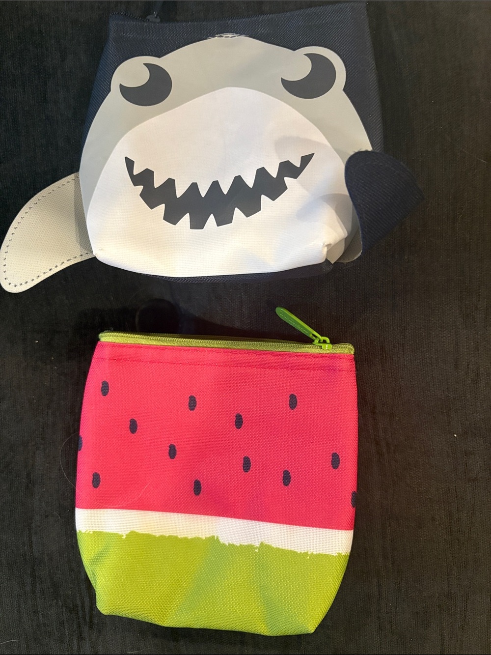 Thirty-one Watermelon & Shark Mini insulated pouches. Set of 2